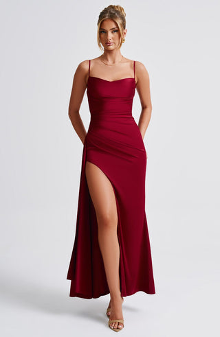 Winona Maxi Dress - Burgundy - glavon