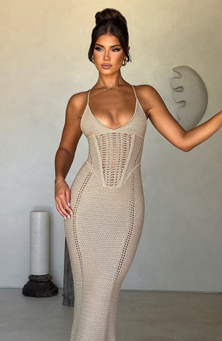 Xanthe Maxi Dress - Beige - glavon