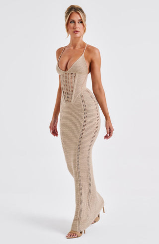 Xanthe Maxi Dress - Beige - glavon