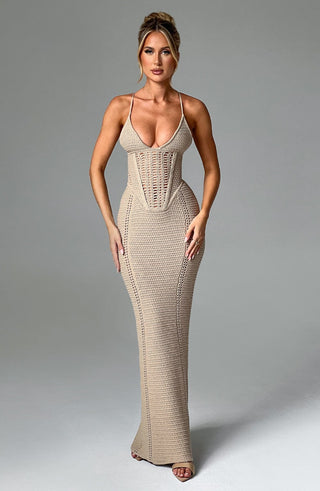 Xanthe Maxi Dress - Beige - glavon