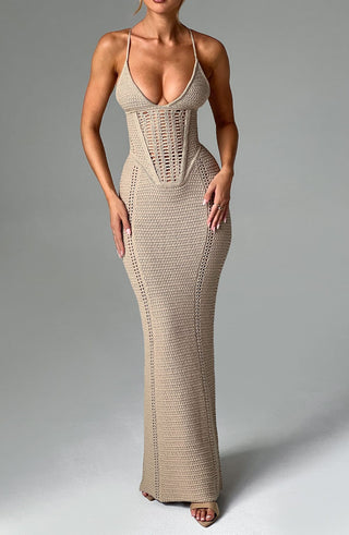 Xanthe Maxi Dress - Beige - glavon