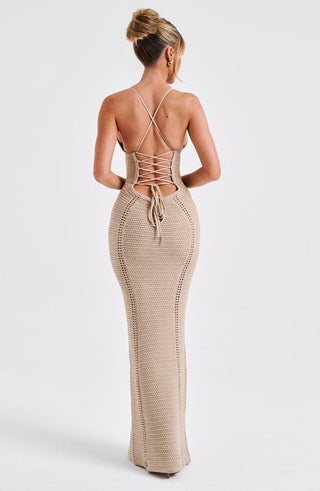 Xanthe Maxi Dress - Beige - glavon