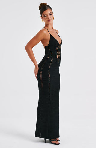 Xanthe Maxi Dress - Black - glavon