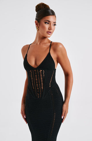 Xanthe Maxi Dress - Black - glavon
