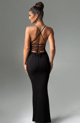 Xanthe Maxi Dress - Black - glavon