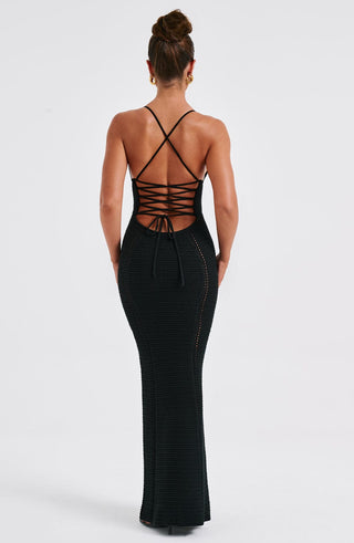 Xanthe Maxi Dress - Black - glavon