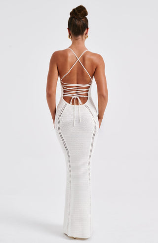 Xanthe Maxi Dress - White - glavon