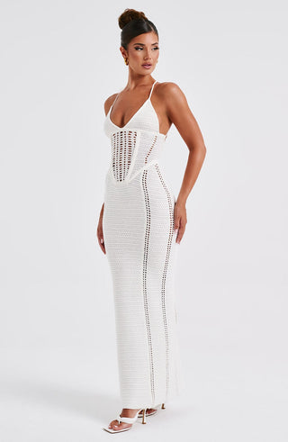 Xanthe Maxi Dress - White - glavon