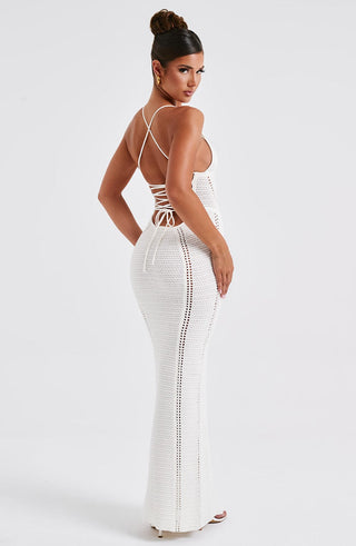 Xanthe Maxi Dress - White - glavon