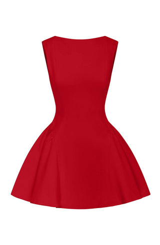 Yalina Mini Dress - Red - glavon