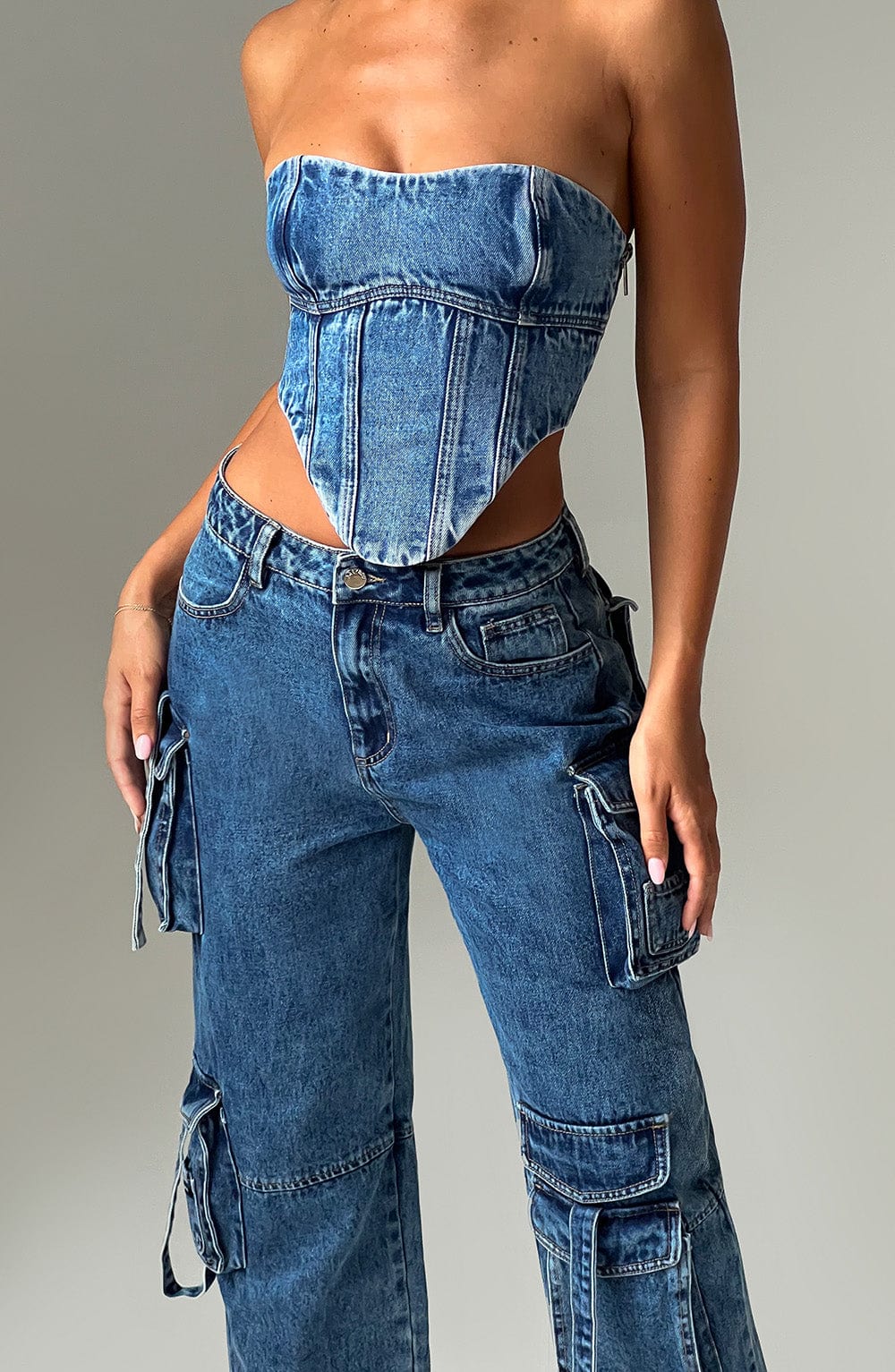 Yasie Corset - Dark Wash - Napalia