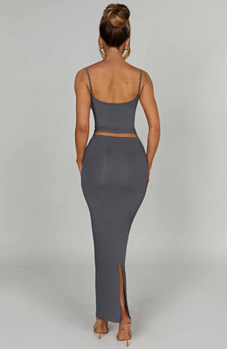 Yazmin Maxi Skirt - Charcoal - glavon