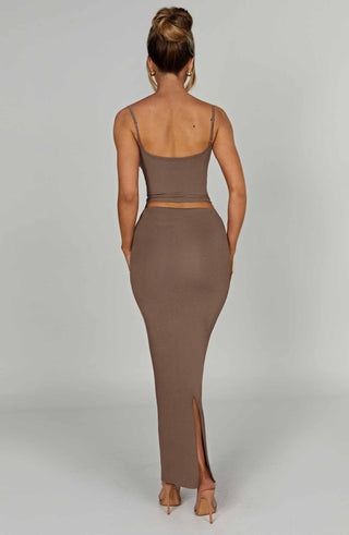 Yazmin Maxi Skirt - Mocha - glavon