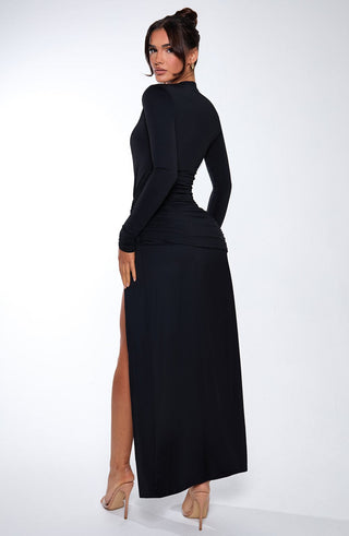 Ysabella Maxi Dress - Black - glavon