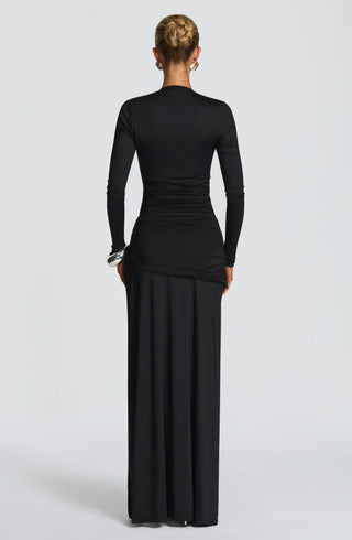 Ysabella Maxi Dress - Black - glavon