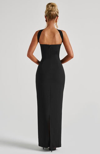 Yulia Maxi Dress - Black - glavon
