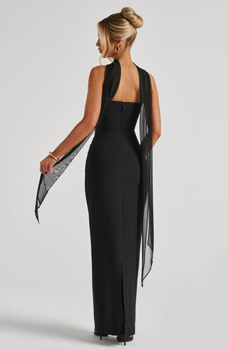 Yulia Maxi Dress - Black - glavon