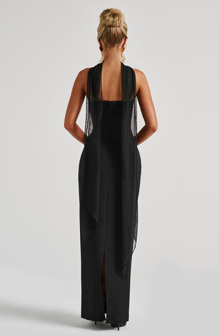 Yulia Maxi Dress - Black - glavon