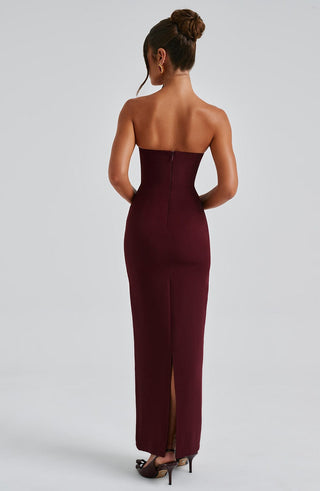 Yulia Maxi Dress - Cherry Lacquer - glavon