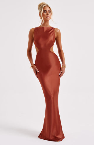 Yves Maxi Dress - Rust - glavon