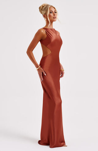 Yves Maxi Dress - Rust - glavon