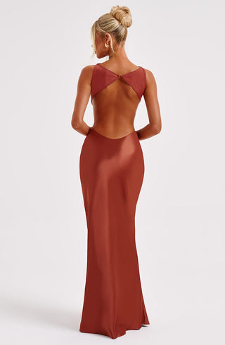 Yves Maxi Dress - Rust - glavon