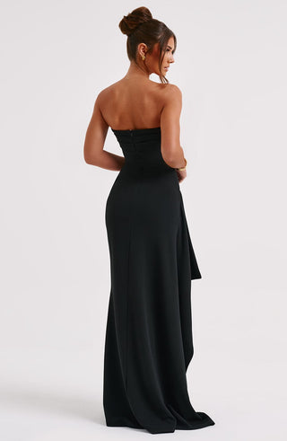 Zafira Maxi Dress - Black - glavon