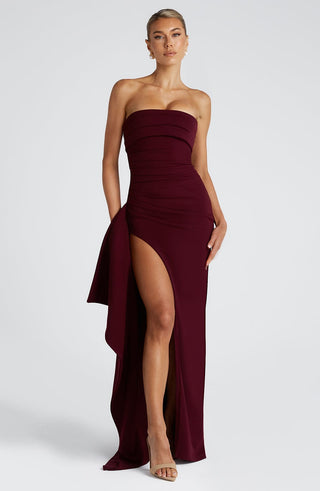 Zafira Maxi Dress - Cherry Lacquer - glavon