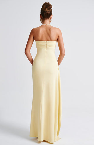 Zafira Maxi Dress - Lemon - glavon