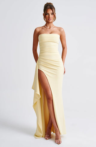 Zafira Maxi Dress - Lemon - glavon