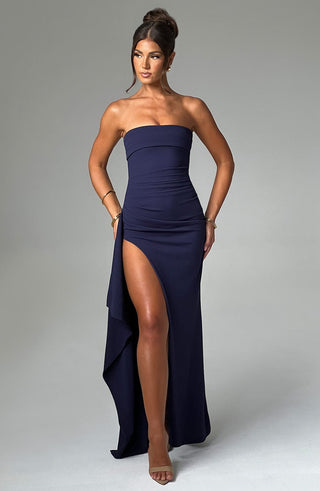 Zafira Maxi Dress - Navy - glavon