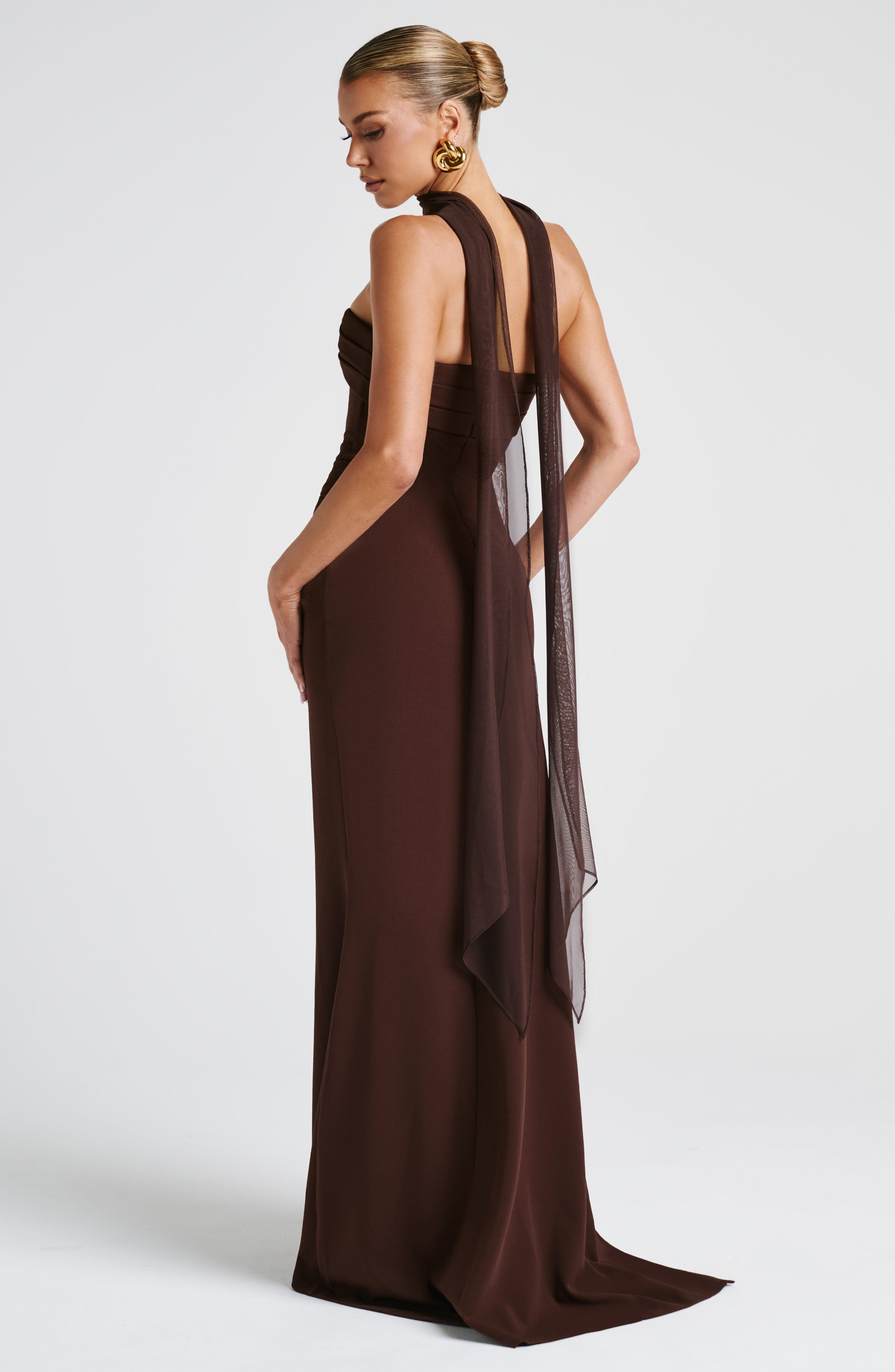 Zafira Maxi Dress - Plum Brown - Napalia