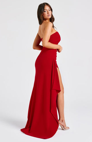 Zafira Maxi Dress - Red - glavon