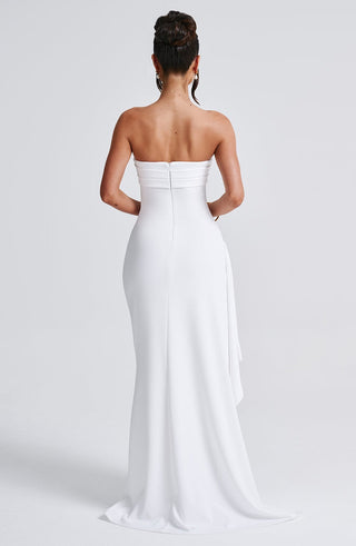 Zafira Maxi Dress - White - glavon