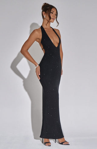 Zayde Maxi Dress - Black - glavon