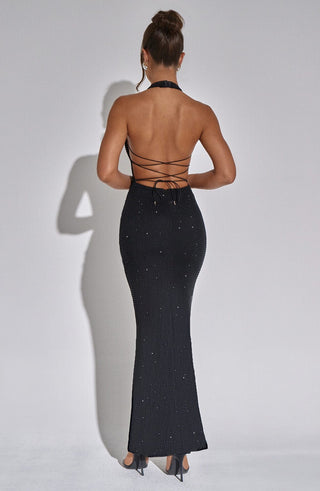 Zayde Maxi Dress - Black - glavon