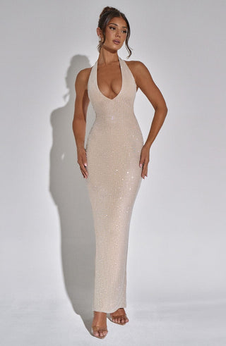 Zayde Maxi Dress - Nude - glavon