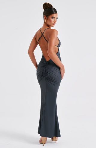 Zelda Maxi Dress - Charcoal - glavon