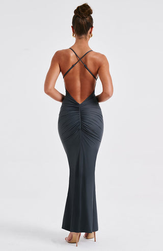 Zelda Maxi Dress - Charcoal - glavon