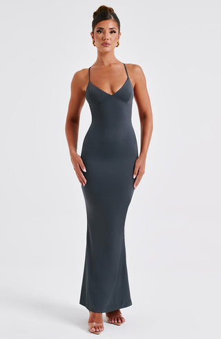 Zelda Maxi Dress - Charcoal - glavon