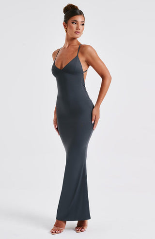 Zelda Maxi Dress - Charcoal - glavon