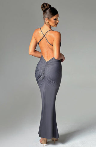 Zelda Maxi Dress - Charcoal - glavon