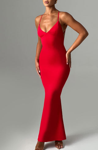 Zelda Maxi Dress - Red - glavon