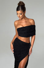Zina Midi Skirt - Black - Napalia