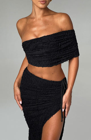 Zina Midi Skirt - Black - glavon