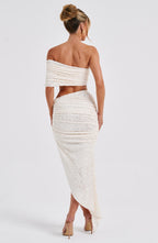 Zina Midi Skirt - Ivory - Napalia