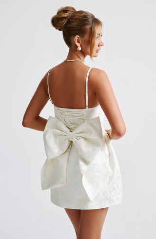 Zoella Mini Dress - Ivory - glavon