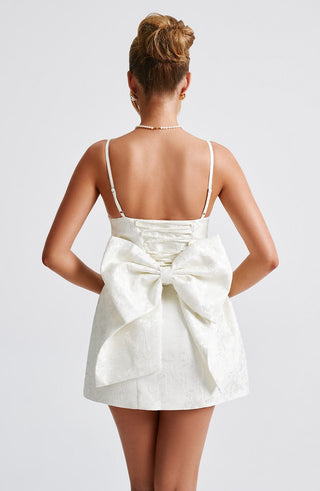 Zoella Mini Dress - Ivory - glavon